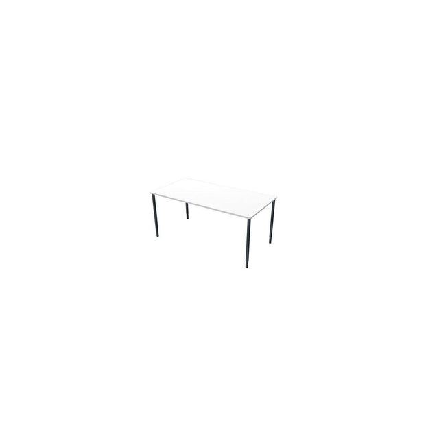 Freestanding table 160x80cm white lamb/black