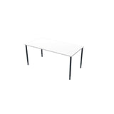 Freestanding table 160x80cm white lamb/black