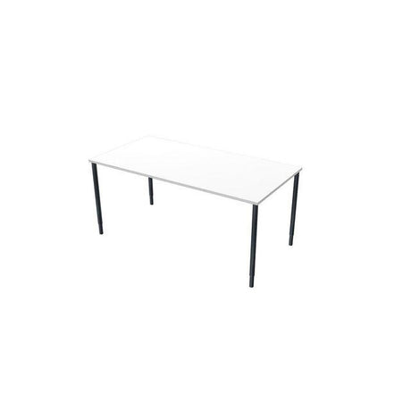 Freestanding table 160x80cm white lamb/black