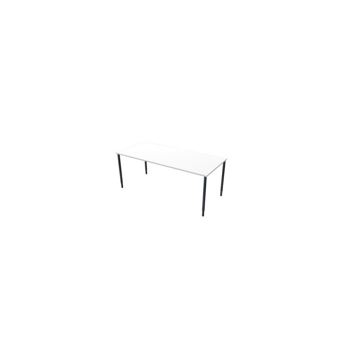 Table frist 180x80cm white laminate/black
