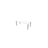 Table frist 180x80cm white laminate/black