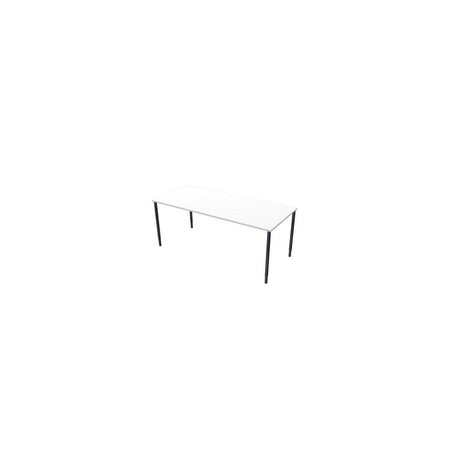 Table frist 180x80cm white laminate/black