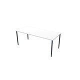 Table frist 180x80cm white laminate/black