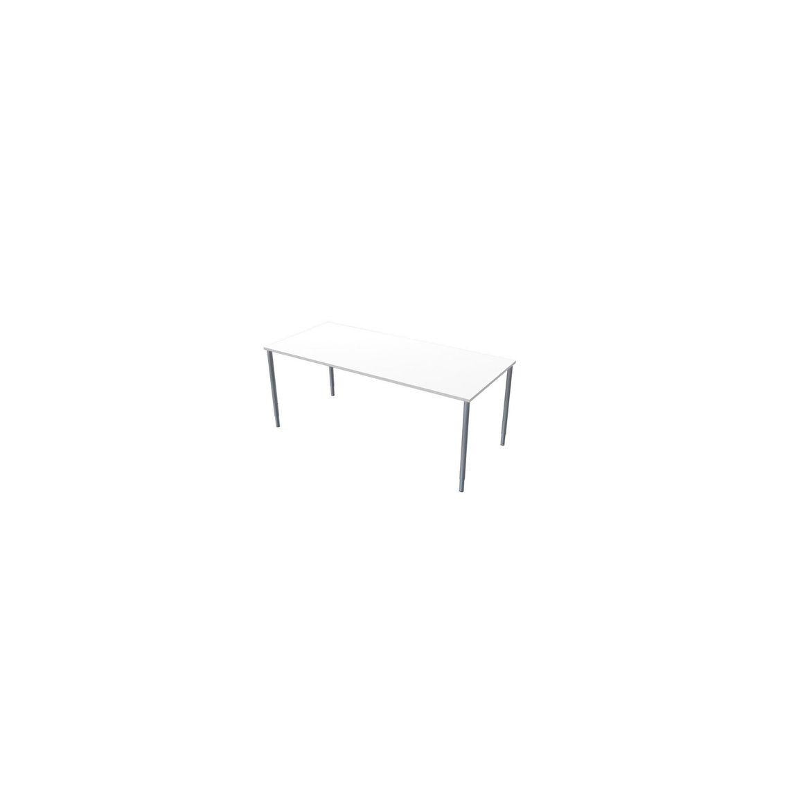 Table frist 180x80cm white laminate/grey