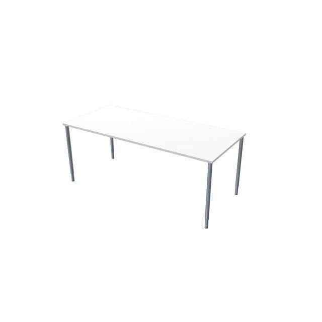 Table frist 180x80cm white laminate/grey