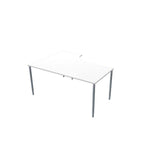 Table right 160x120cm white laminate/grey