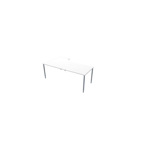 Table right 200x120cm white laminate/grey