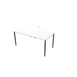 Table right 160x120cm white laminate/black