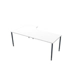 Table right 200x120cm white laminate/black