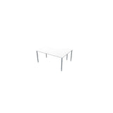 Table left 160x120cm white laminate/grey