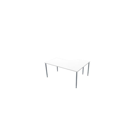 Table left 160x120cm white laminate/grey