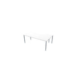 Table left 200x120cm white laminate/grey