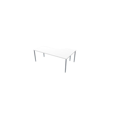 Table left 200x120cm white laminate/grey