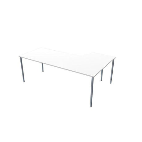 Table left 200x120cm white laminate/grey