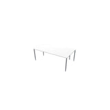 Table left 220x120cm white laminate/grey