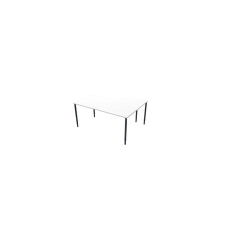 Table left 160x120cm white laminate/black