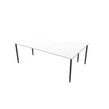 Table left 200x120cm white laminate/black