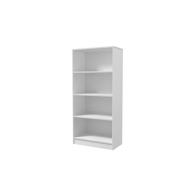 Shelf 4 levels 172,5x80,5x41,5cm white light