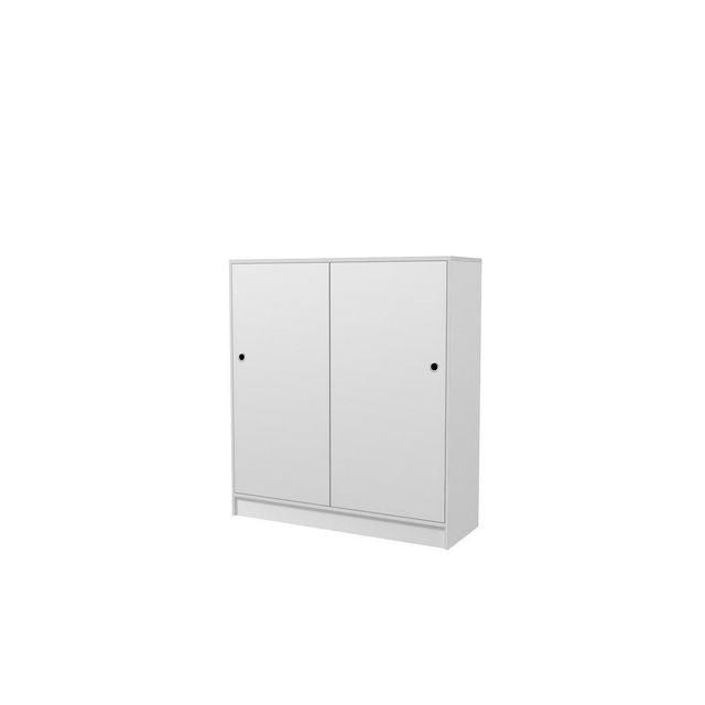 Cabinet B1200 3xA4 sliding doors H132,5cm white