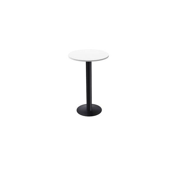 Standing table 110cm Ø70cm white laminate