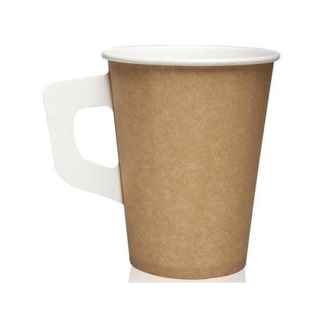 Paper cup 17,5cl ear brown/white 80/pc