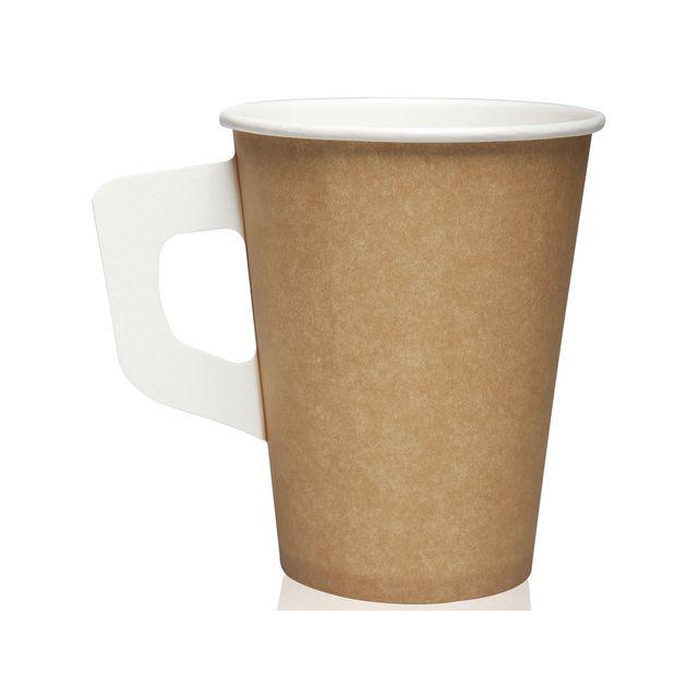 Paper cup 17,5cl ear brown/white 80/pc