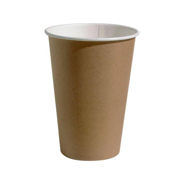 Paper cups 20cl brown/white 100/pack