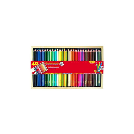 Coloured pencils SENSE wooden box 40 colours