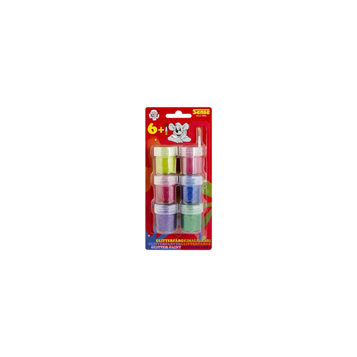 Glitter paint 6/pack