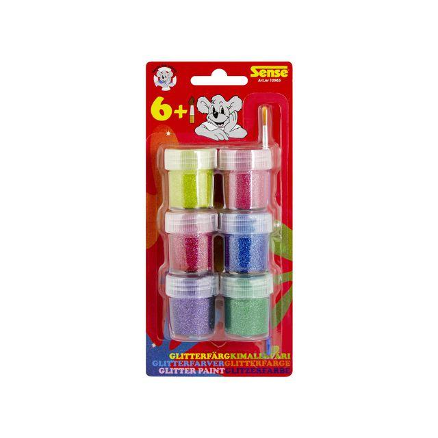 Glitter paint 6/pack