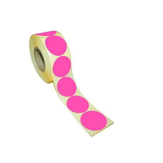 Label round 40mm pink 500/pack