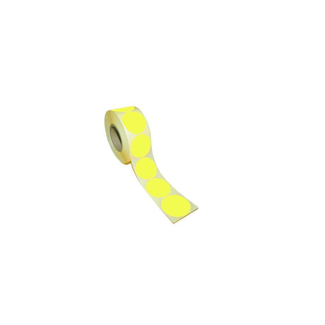 Label round 40mm yellow 500/pack