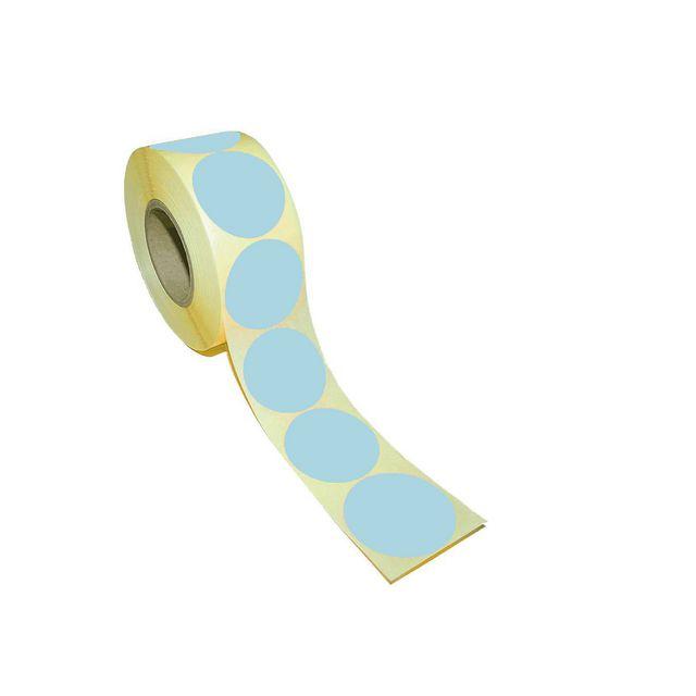 Label round 40mm blue 500/pack