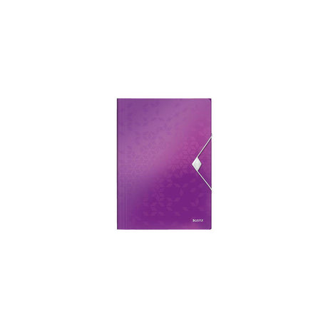 Rubber band folder LEITZ WOW 3-kl A4 PP purple