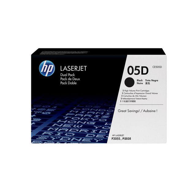 Toner HP CE505D 05A 4.6K black 2/pack