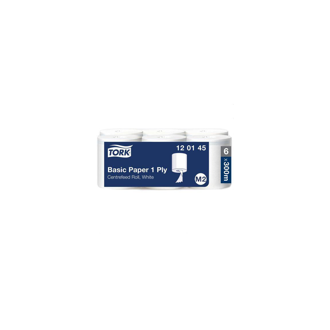 Drying roll TORK Uni M2 1-ply white 300m