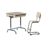 School bench FOKUS height 75-85cm light grey