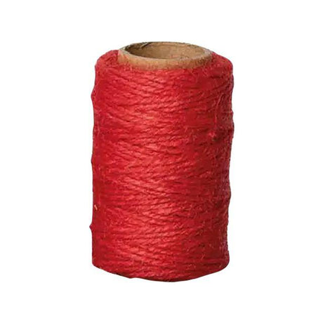 Jute cord red 25m/rl