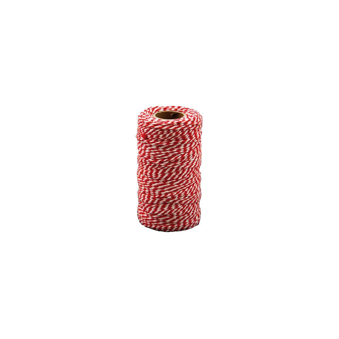 Cotton cord red and white