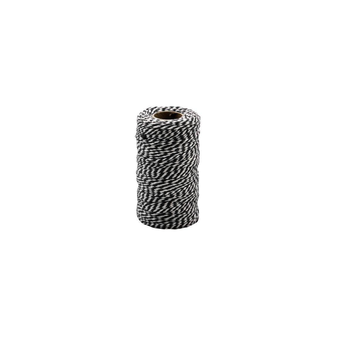 Cotton cord black and white