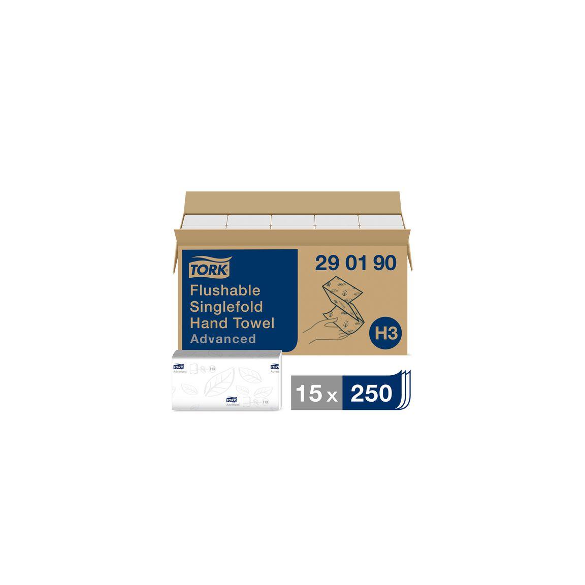 Towel TORK Adv H3 2-ply coil 3750/pack