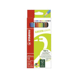 Coloured pencil STABILO green colours 12/pack