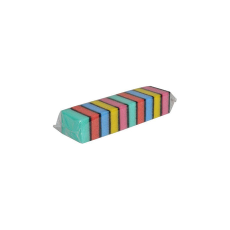 Cleaning sponge 9x6cm 10/pack multicoloured