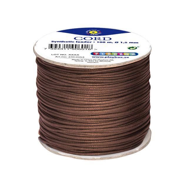 Brown imitation leather cord 100 m