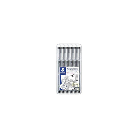 STAEDTLER pigment liner pen 6/pack