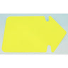 Text cardboard arrow 130x90mm fluorine yellow 25/pack