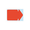 Text cardboard arrow 130x90mm fluorine red 25/pack