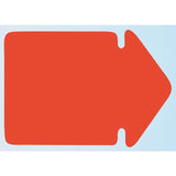 Text cardboard arrow 130x90mm fluorine red 25/pack