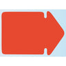 Text cardboard arrow 130x90mm fluorine red 25/pack