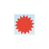 Text card star 180mm red 25/pack